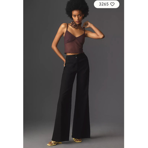 Anthropologie Pants - Anthropologie The Junie High-Rise Wide-Leg Flare Pants by Maeve 26 NWOT